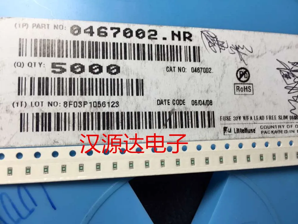 

Предохранитель 0467002.NR для поверхностного монтажа, предохранитель 2 ампер 32 В, очень быстродействующий