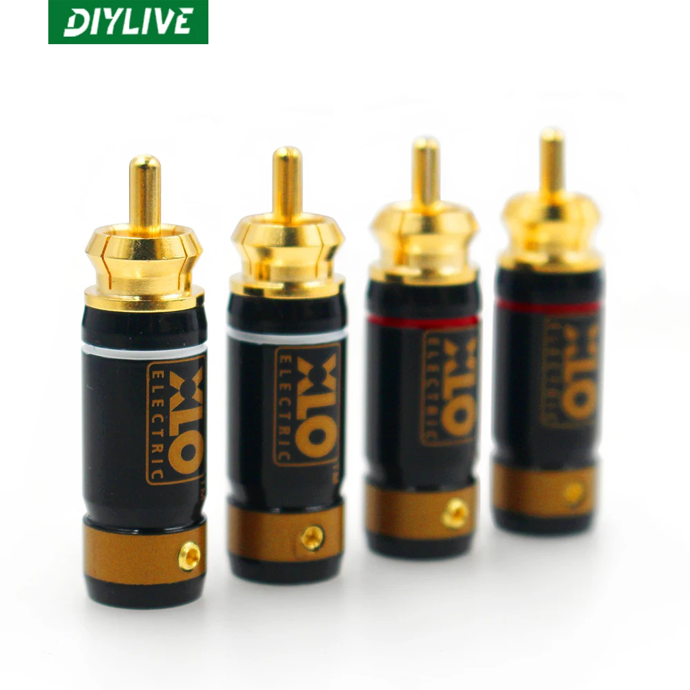 DIYLIVE HiFi XLO/высота RCA Лотос голова сигнальная линия разъем Чистая медь позолоченный
