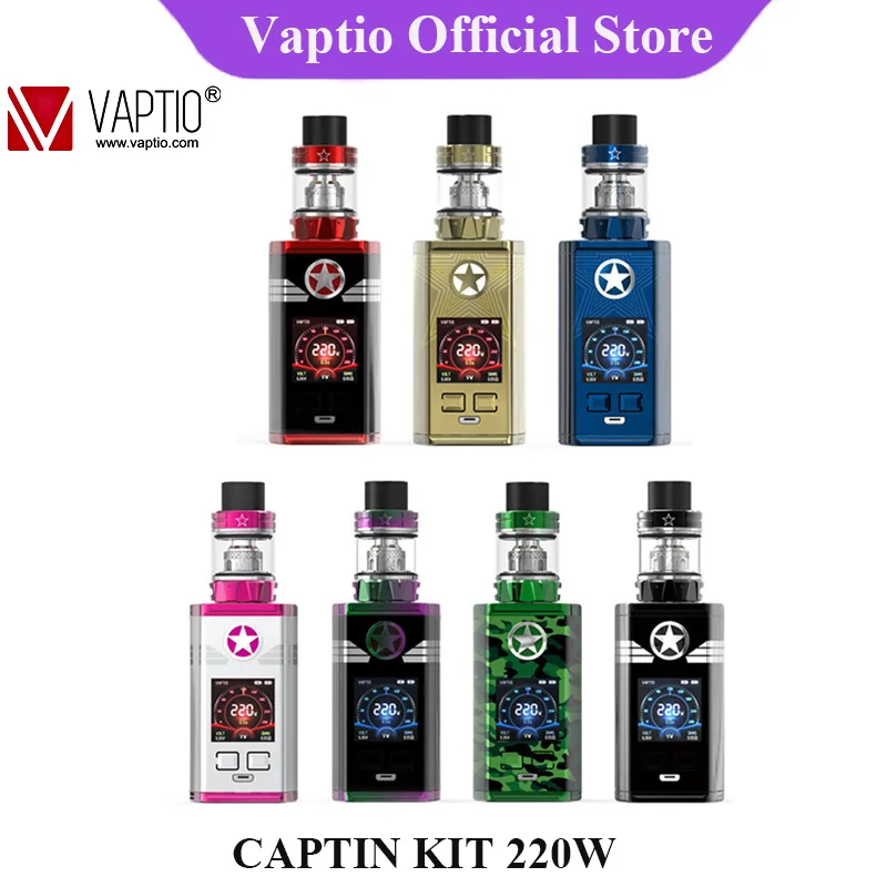Вейп мод Vaptio Capt 220 Вт с атомайзером 2 0 мл/4 мл верхним наполнением модом