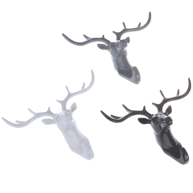 

Animal Self Adhesive Clothing Display Racks Hook Deer Head wall hook Coat Hanger Cap Room Decor Show Wall Bag Keys Sticky Holder