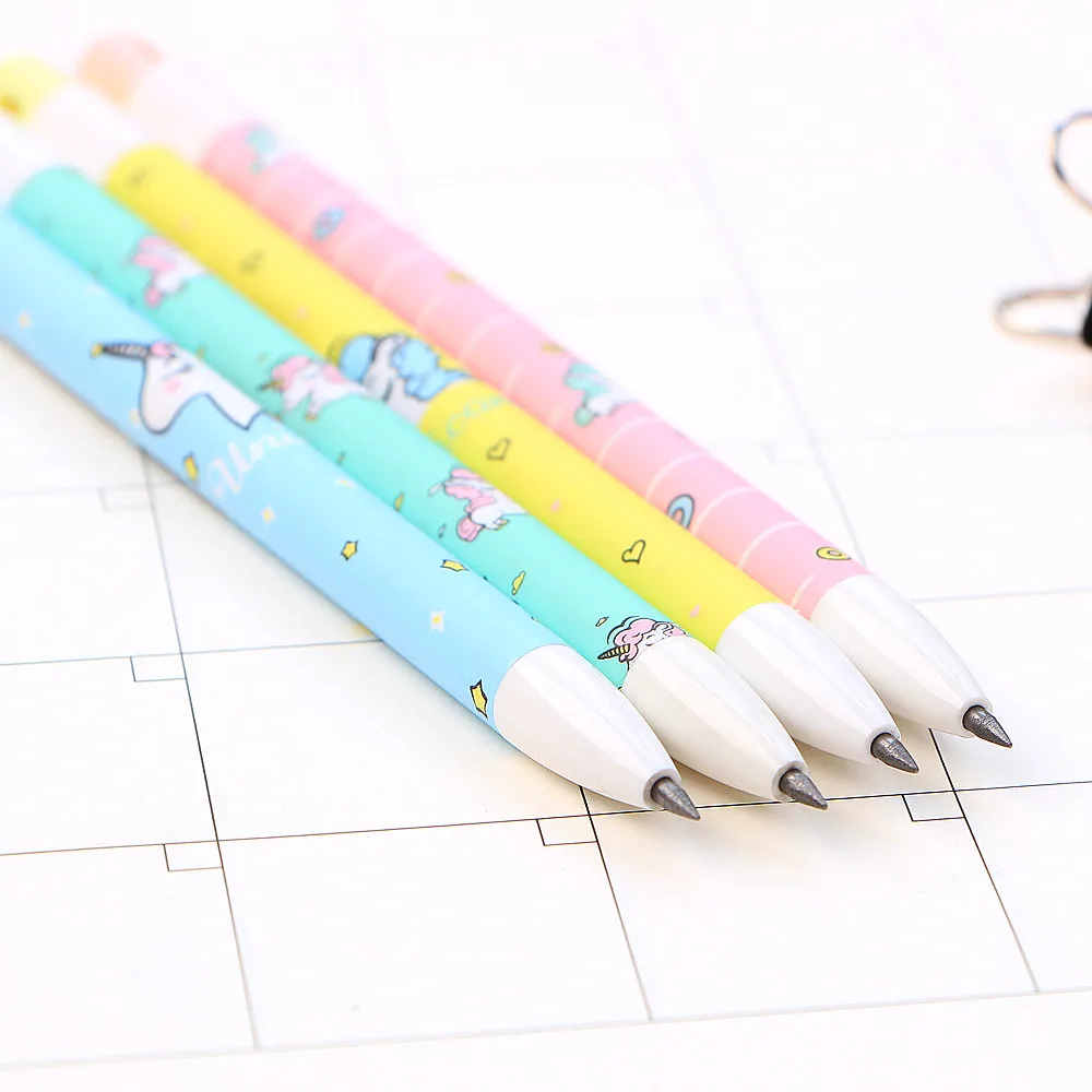 Механический карандаш с единорогом 4 шт./лот 2 0 мм автоматический для учеников