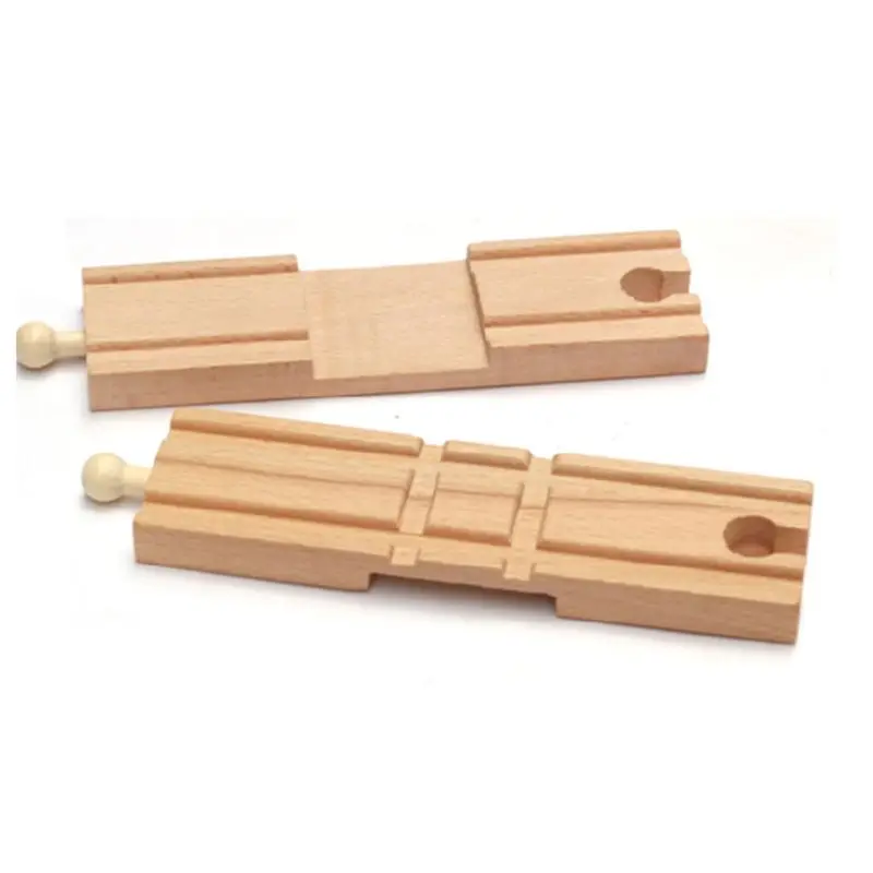 

Wooden Train Track Accessories Cross Track Railway Toys Compatible All Track F3ME