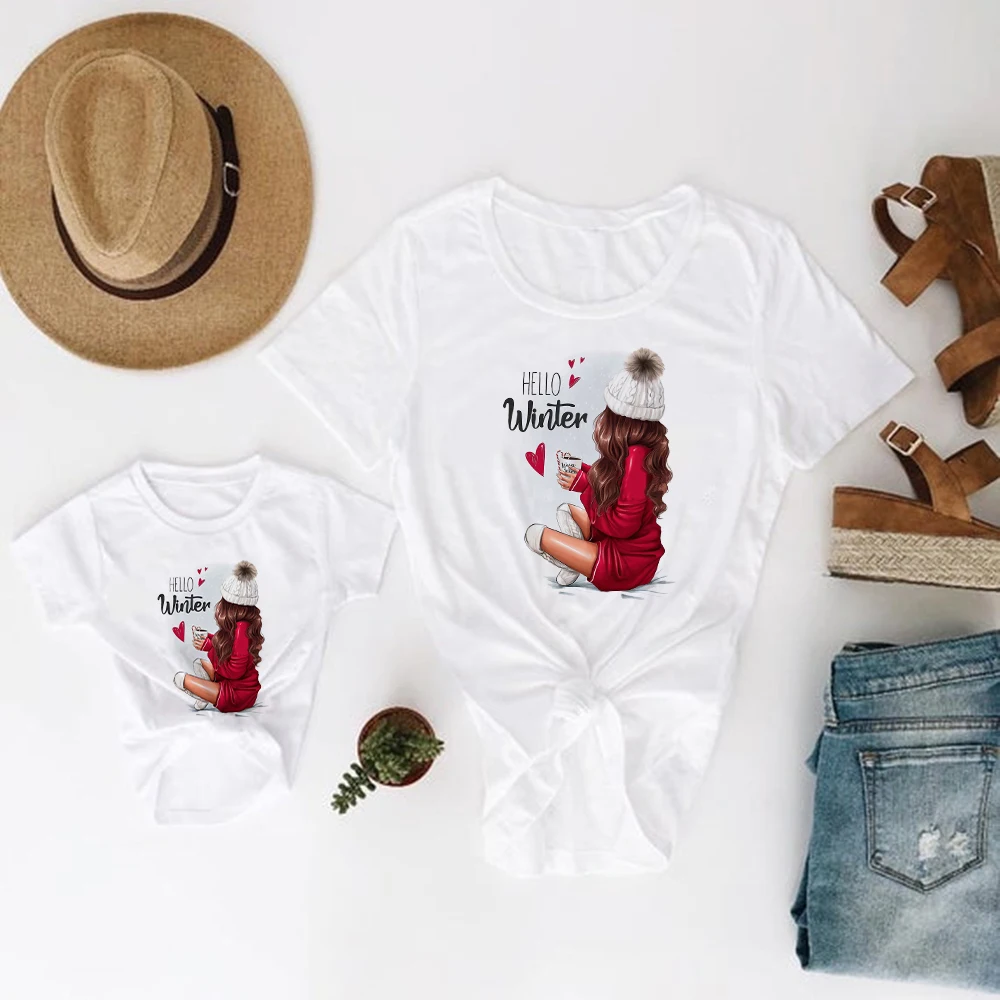 

2021 T Shirt Vogue Vogue Girl Beauty In Red Dress Printed T-shirt Hipster Oversize White Shirt T-shirt Summer Women Top