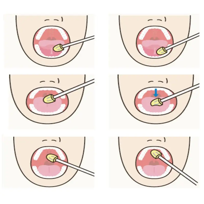 

50Pcs/Box Disposable Plum Blossom Shaped Oral Care Sponge Swabs Unflavored Sterile Dental Swabsticks for Mouth Cleaning