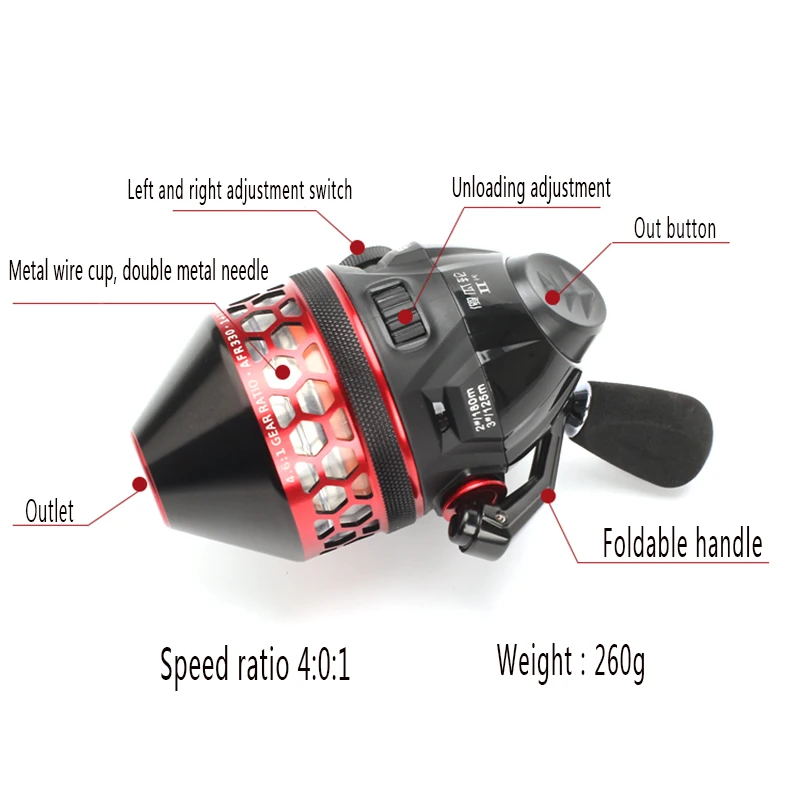 4 0: 1 высокоскоростная Рыболовная катушка с левой/правой ручкой металлическая для
