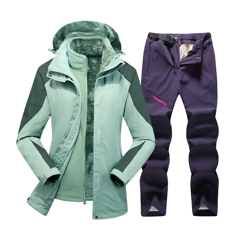 New Ski Set For Women Waterproof Windproof Skiing Snowboarding Jacket And Pants Women's Winter Suit Outdoor Warm Snow Costumes