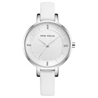 Элегантные Аналоговые кварцевые часы со стразами, циферблат, браслет из натуральной кожи, наручные часы для женщин