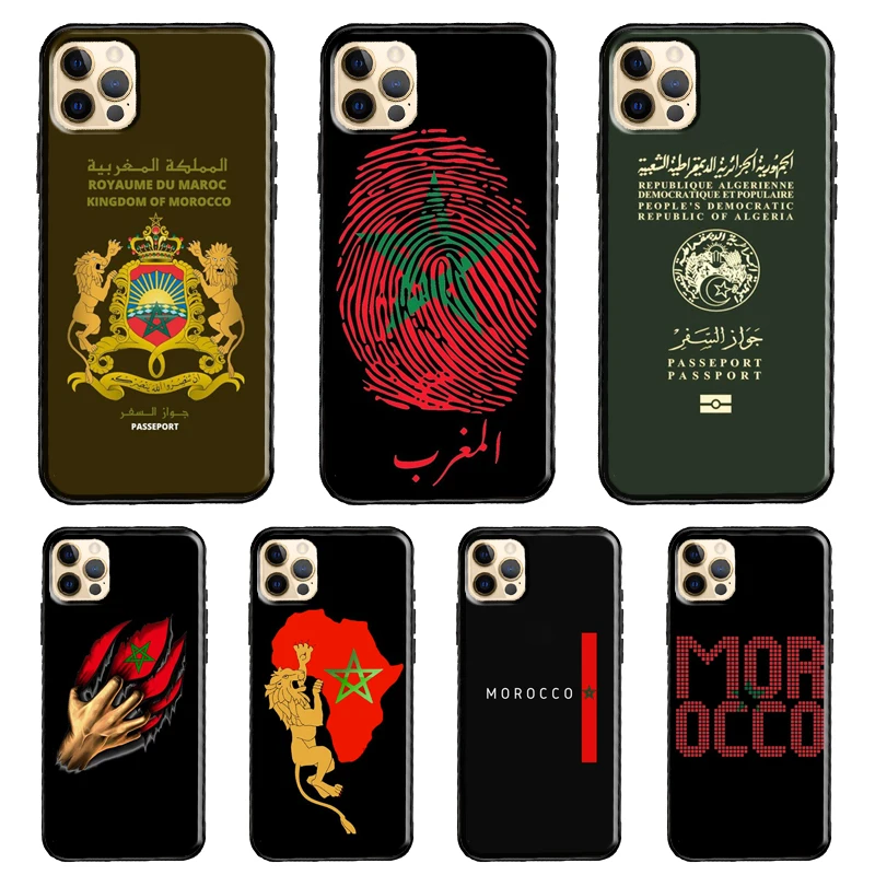 С изображением флага Марокко герб чехол для iPhone 12 Pro Max Мини XR X XS 7 8 Plus SE 2020 11 задняя
