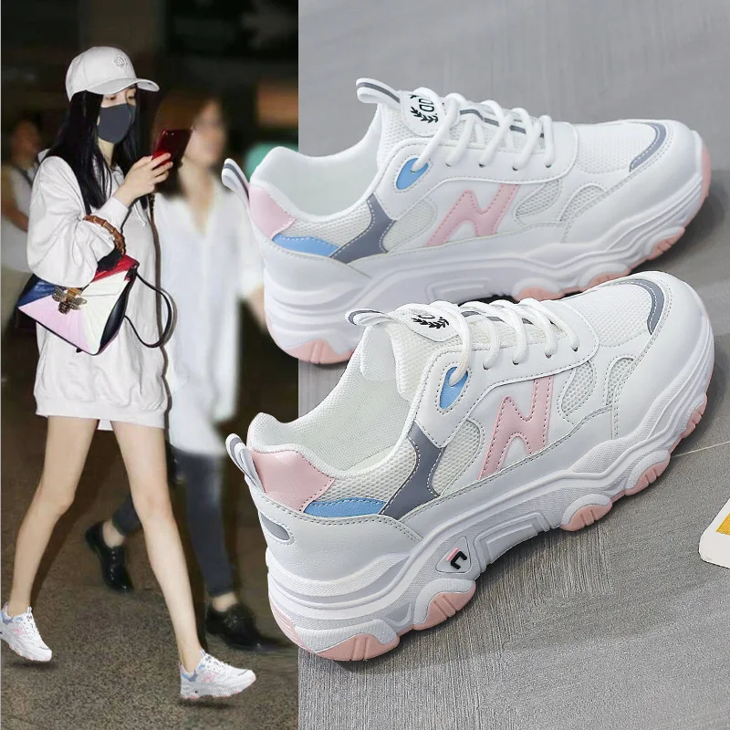 

Женские дышащие кроссовки на платформе Торре, повседневные весенние кроссовки для студентов, 2021