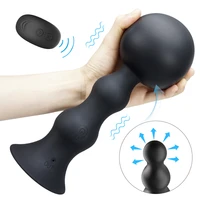 inflatable prostate massager anal toys powerfull vibrator for men women anal plug wireless remote control sex toy for adult 18