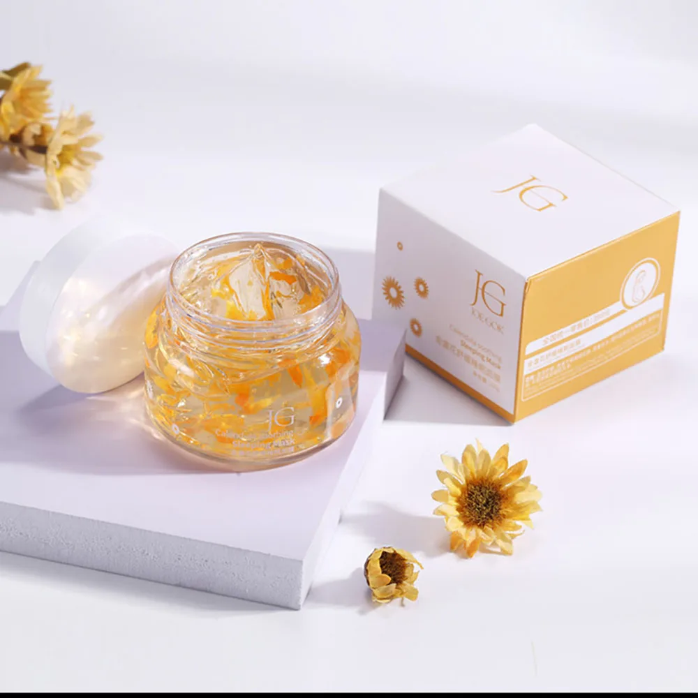 

Calendula Petals Sleeping Facial Mask Deep Moisturizing Oil Control Brightening Wash-Off Face Mask Smoothing Repairing Masks