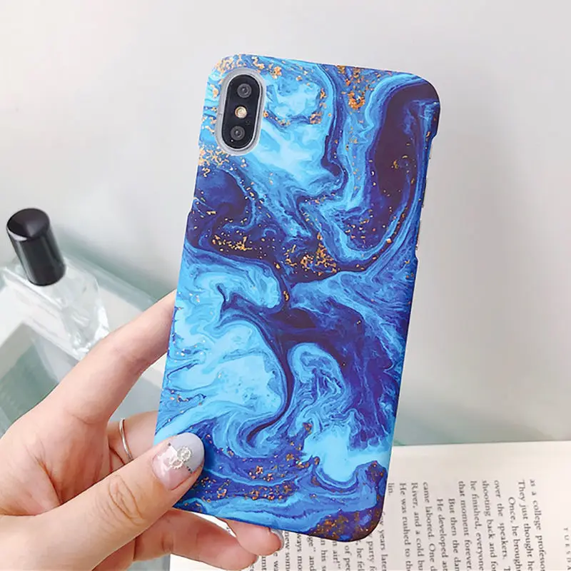 3D художественный чехол для телефона с мраморным узором для iPhone X XS XR XS Max 6 6S 7 Plus, ультра тонкий жесткий чехол для iPhone 8 Plus - Цвет: type 3