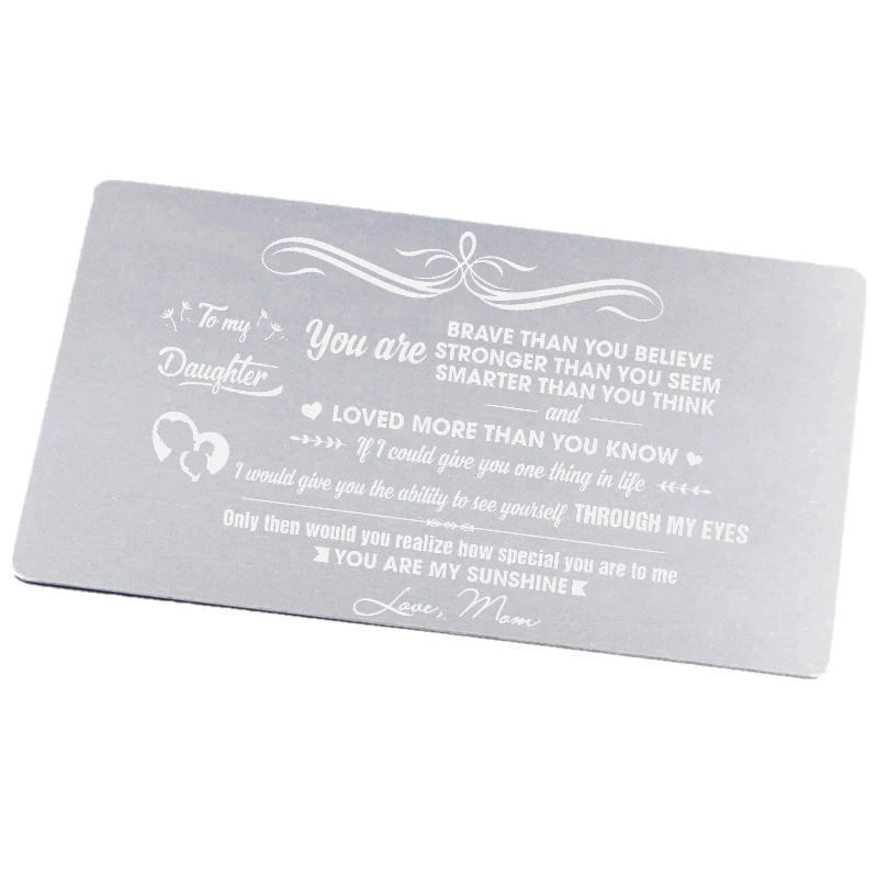 Персонализированный Металлический бумажник вставка для карт