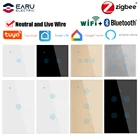 Умный сенсорный выключатель ZigBee, настенный сенсорный выключатель с нейтральным проводом, с поддержкой Wi-Fi и Bluetooth, для умного дома, 1-4 клавиши