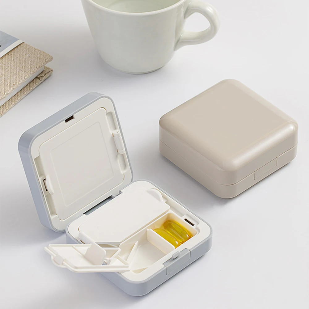 

Multifunction Pill Case Portable Multifunction Nordic Pill Box Drug Tablet Medicine Storage Holder Splitter Organizer Container