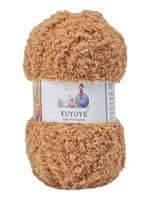 yuyoye 100 polyester yarn soft coral velvet yarn crochet diy hand knitting chunky velvet yarn knit wool thread sweater scarf