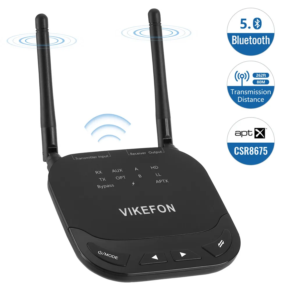 Аудиоприемник VIKEFON CSR8675 3 в 1 с поддержкой Bluetooth 5 0 80 м|Беспроводные адаптеры| |