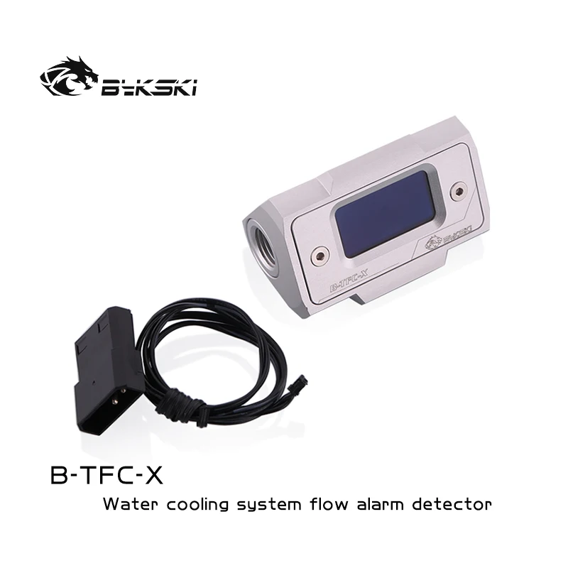 

Bykski Aluminum Water Cooling Flowmeter Alarm With OLED Display, Temperature + Flow + Flow Rate 3 In 1 Monitor System, B-TFC-X