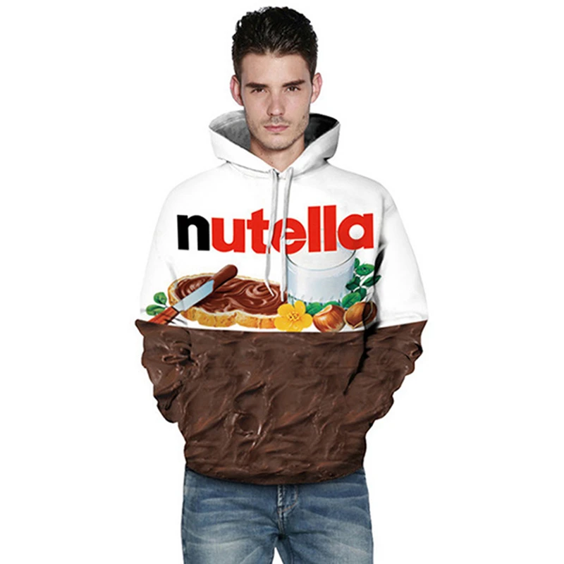 Lyprerazy женские/мужские толстовки с принтом Nutella еды хип хоп повседневные стильные