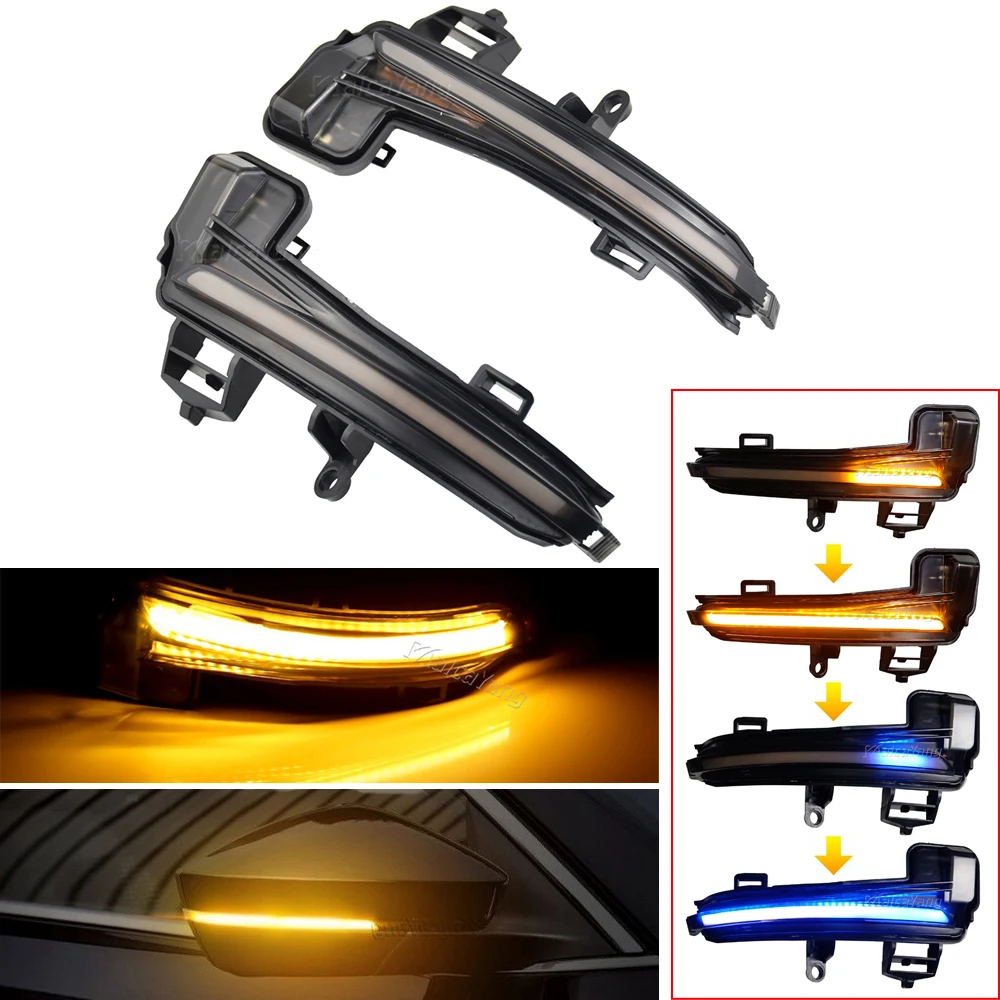 

Для Skoda Superb B8 MK3 III 3 в A7 2016 2017 2018 2019 Динамический светодиодный поворотный сигнал светильник боковой индикатор для зеркала заднего вида