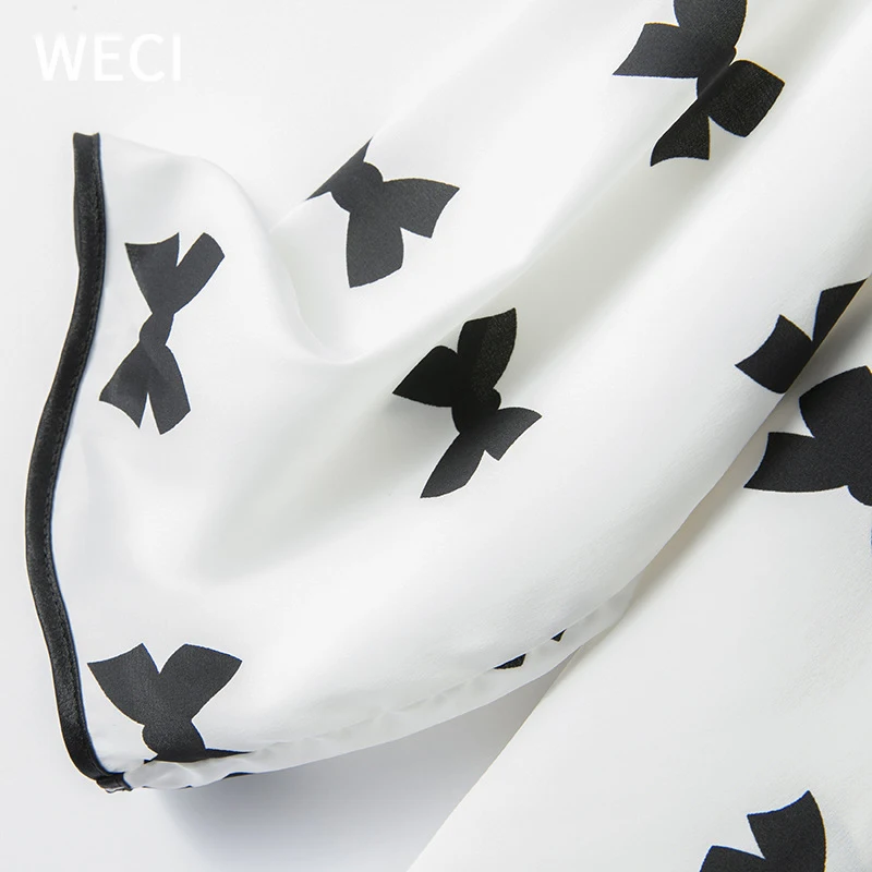 Женский комплект из двух предметов WECI атласная одежда для сна летние брюки