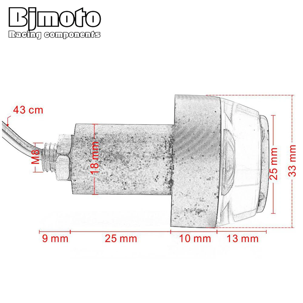 СВЕТОДИОДНЫЕ указатели поворота для мотоцикла боковой индикатор мигающий