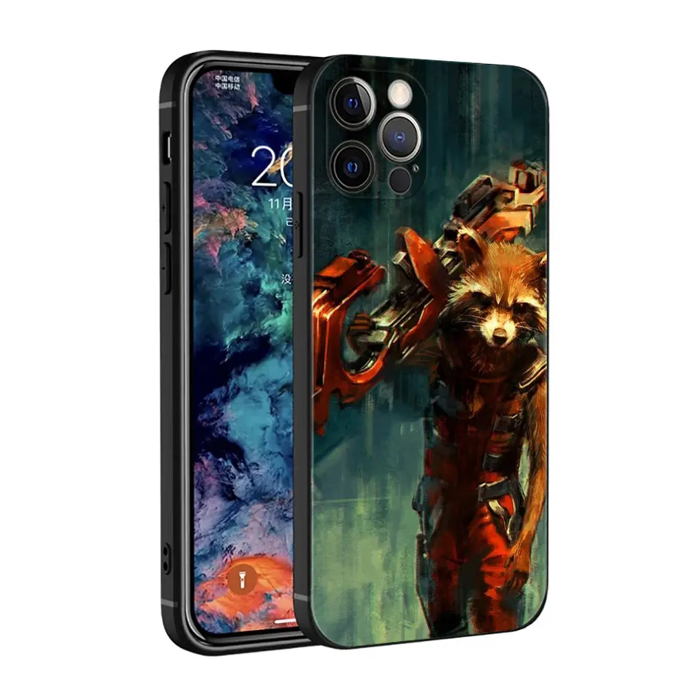 Чехол для телефона Apple iPhone 11 13 12 Pro Max Mini XS max XR X 8 7 6s 6 Plus 6S Fundas Marvel Мстители Грут енот -