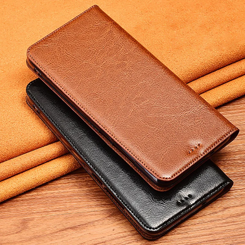 

Luxury Genuine Leather Case Flip Cover for Vivo X20 X21 X21i V9 Y85 X23 Y97 V11i V15 S1 Pro Protective Cases