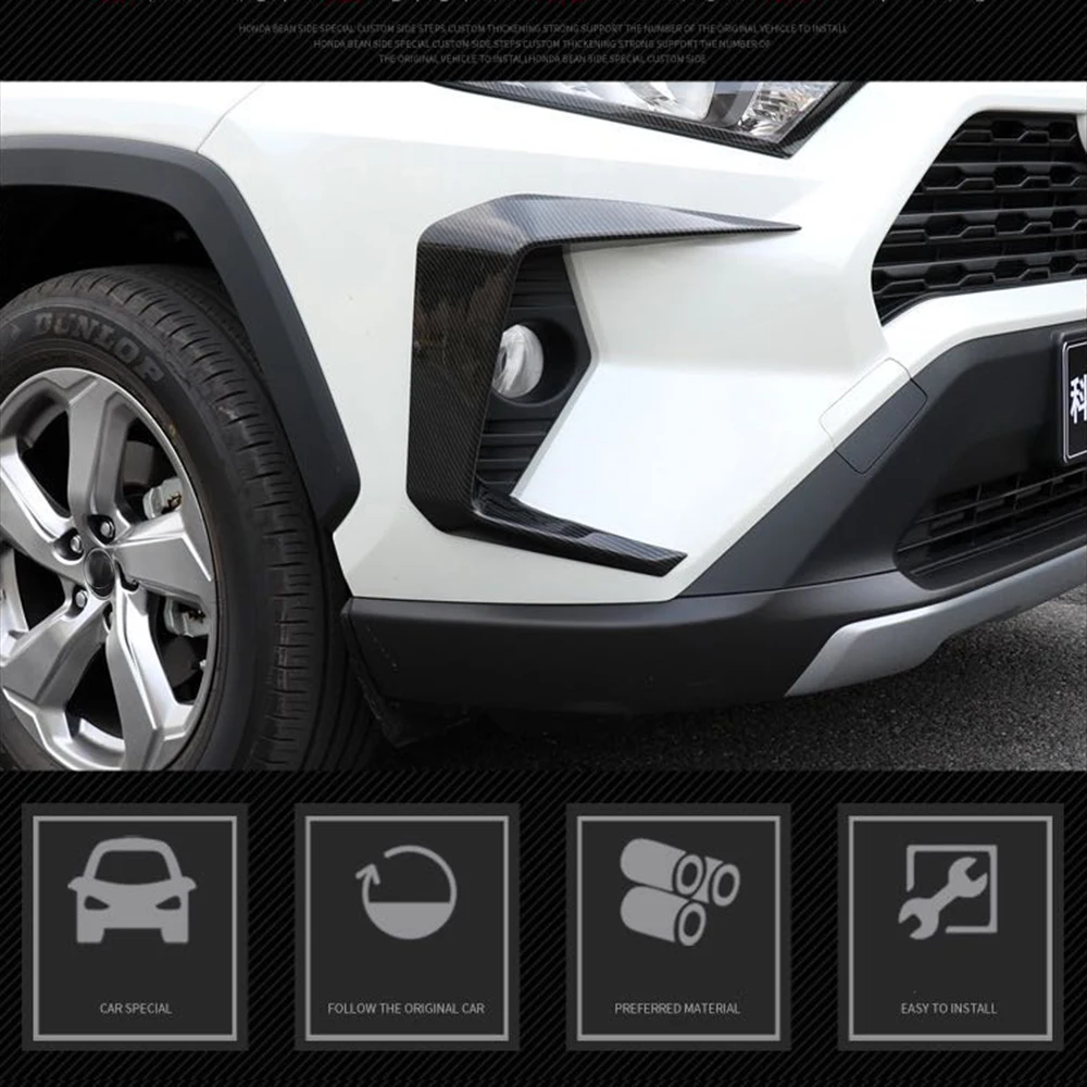 

Front Fog Lamp Decoration Frame Car Accessories Chromium Styling Exterior Accessories for 2020 Toyota RAV4