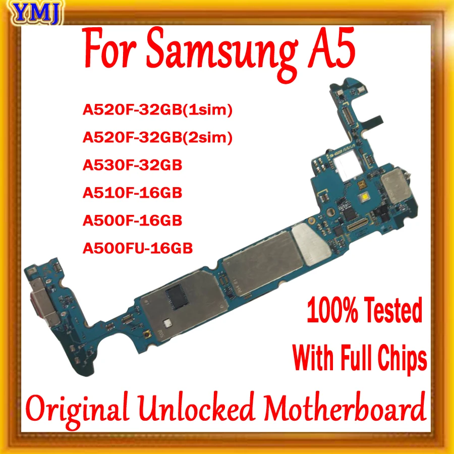С полным чипом для Samsung Galaxy A5 A520F A510F A530F A500F A500FU материнская плата оригинальная