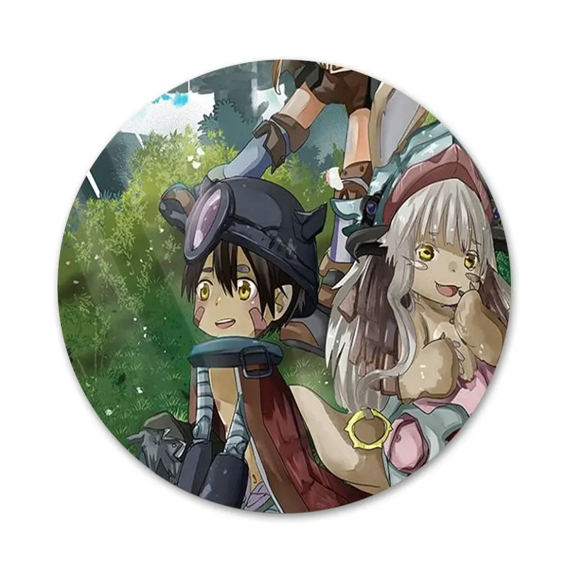 58 мм сделано в бездне аниме значки металлические для детской одежды