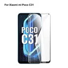 Закаленное стекло для Xiaomi mi Poco C31, 2 шт., полное покрытие, пленка из закаленного стекла, Защитная пленка для экрана Xiao mi Poco C 31, защита
