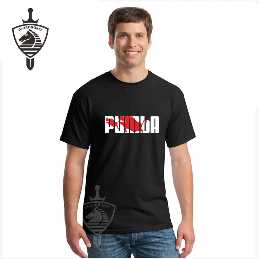 PUMBA новинка Мужская модная футболка для отдыха много цветов мужчин короткий