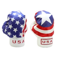 1 pcs hello nrc golf headcovers for driver fairway woods boxing glove usa pu leather golf club 1 3 5 wood head cover