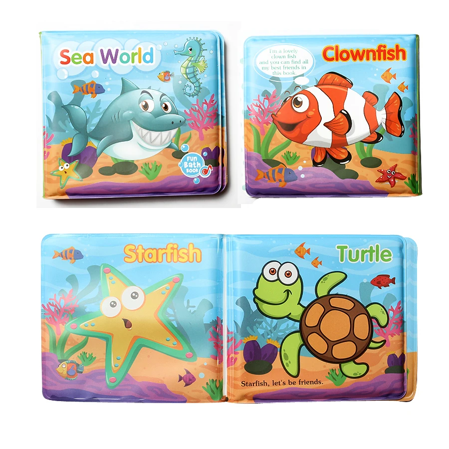 Квадратные детские книжки для ванны водонепроницаемые книги ванной игрушки в