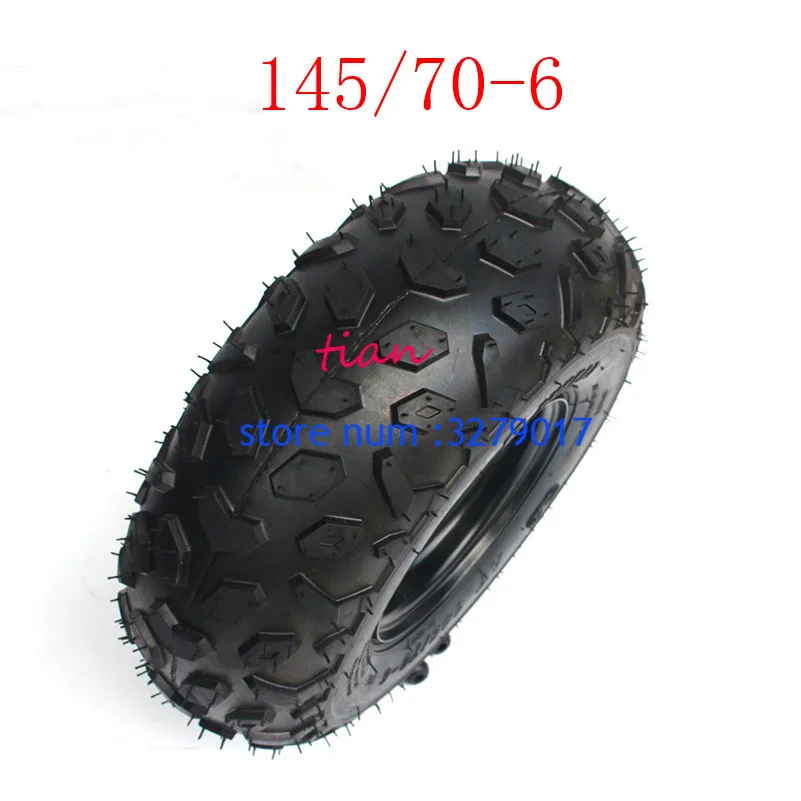 

2PCS hot sale 6 Inch ATV Wheels 145/70-6 Tire Tyre for 6 Inch Iron Wheel Rims Fits Go Kart Buggie Atv Quad