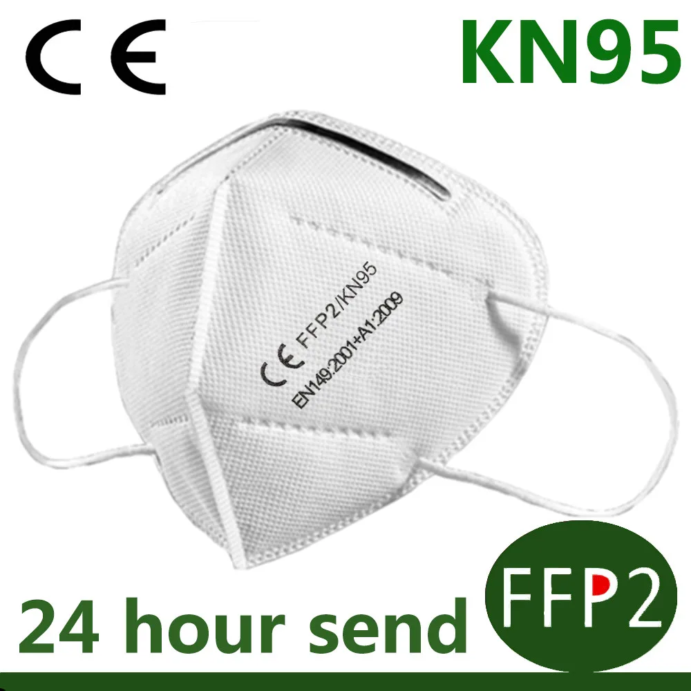 

KN95 Face mask Breathable FFP2 Mask CE Certified Dustproof Anti-fog Mouth Protection Masks PM2.5 Strong Reusable Respirator