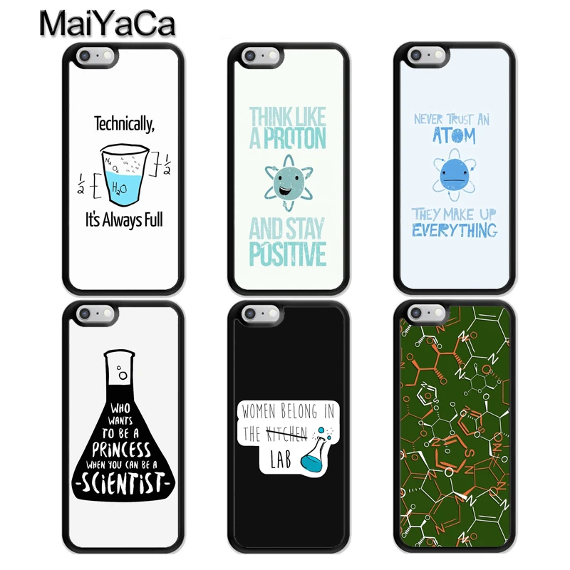 Резиновый чехол MaiYaCa Atom Science Chemistry для iPhone 12 mini 11 Pro MAX X XR XS SE 2020 6S 7 8 Plus 5S задняя