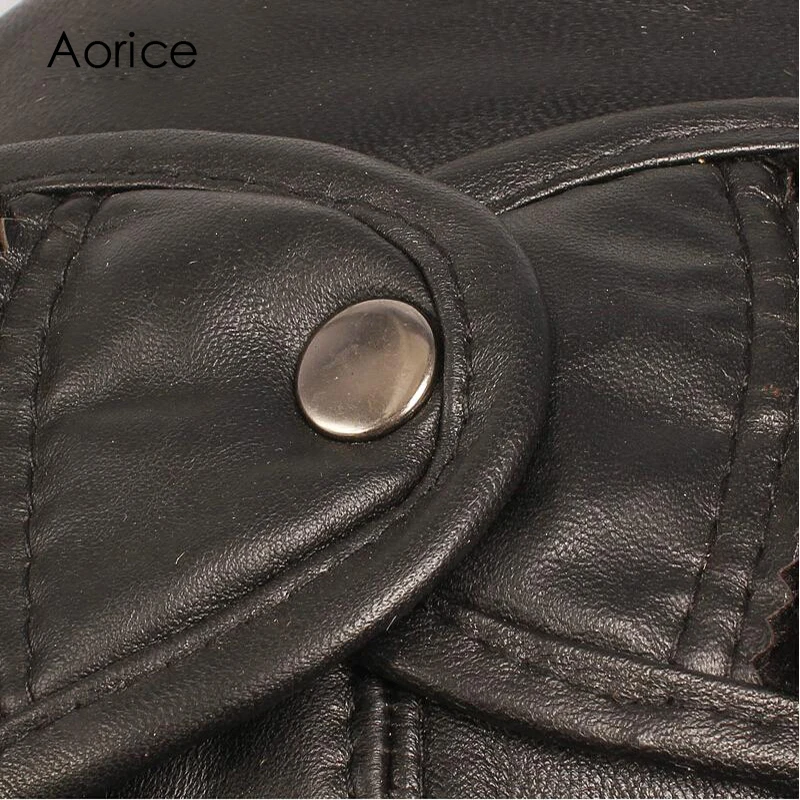 Aorice Autumn Winter Men Ball Cap Black Cap Ear Wamer EarFlap Outdoor Hat Skull Russian Unisex Hats Caps HL055