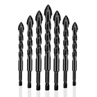 Крестовые шестигранные сверла для плитки, стекла, керамики, бетона, сплав 14 дюйма, сверла с шестигранным хвостовиком 3-12 мм, инструменты для сверления стен, керамической плитки