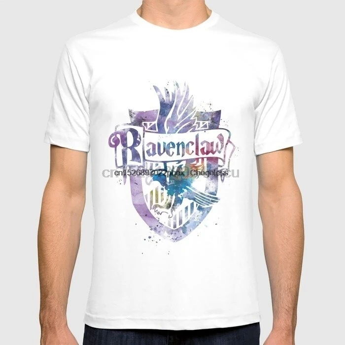 Мужская футболка с принтом коротким рукавом для женщин Когтевран|Мужские