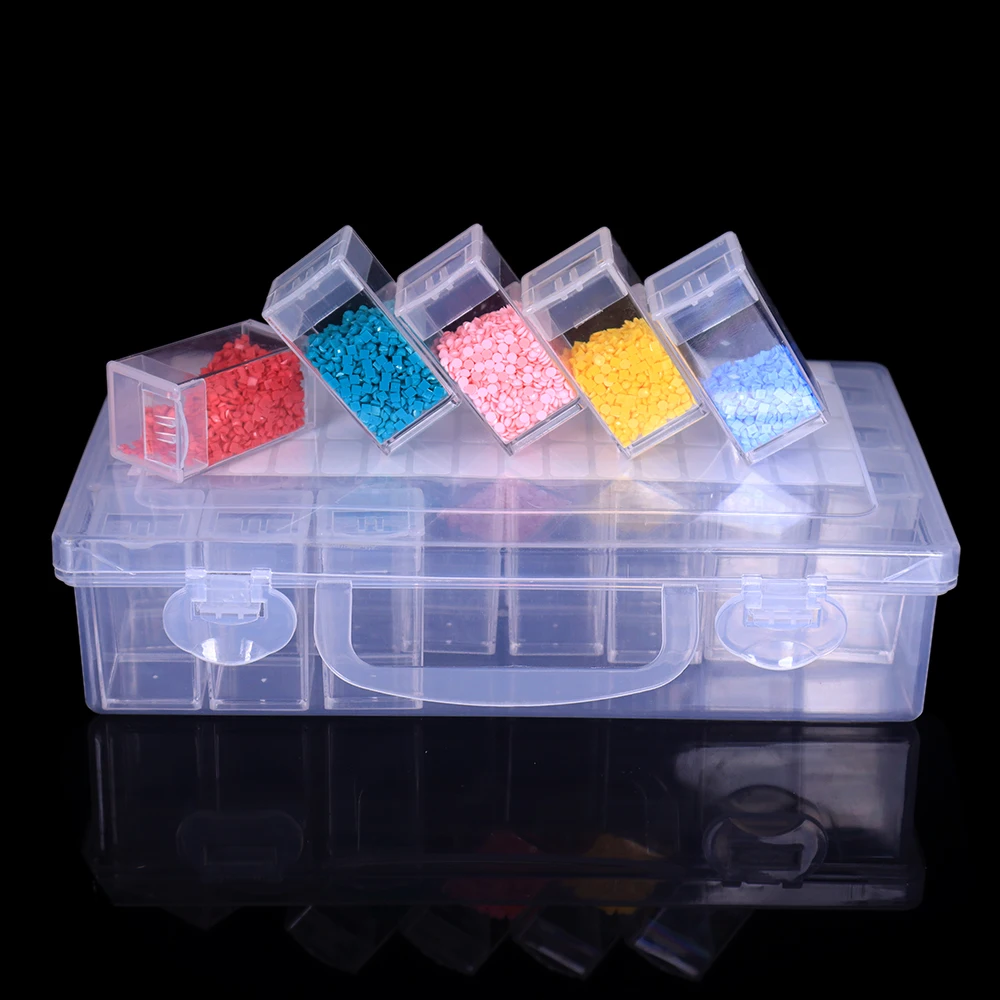

New 32/38/60 Grids 5D Diamond Painting Box Storage Containers Diamond Tools Accessories Jewelry Beads Organizer Case