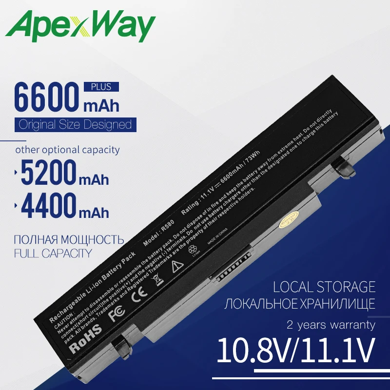 Аккумулятор 4400 мАч для ноутбука Samsung NP300 RC710 RF411 RF512 RF711 RF712 RV420 RV440 RV509I RV520 RV540 RV72 AA PB9NC5B