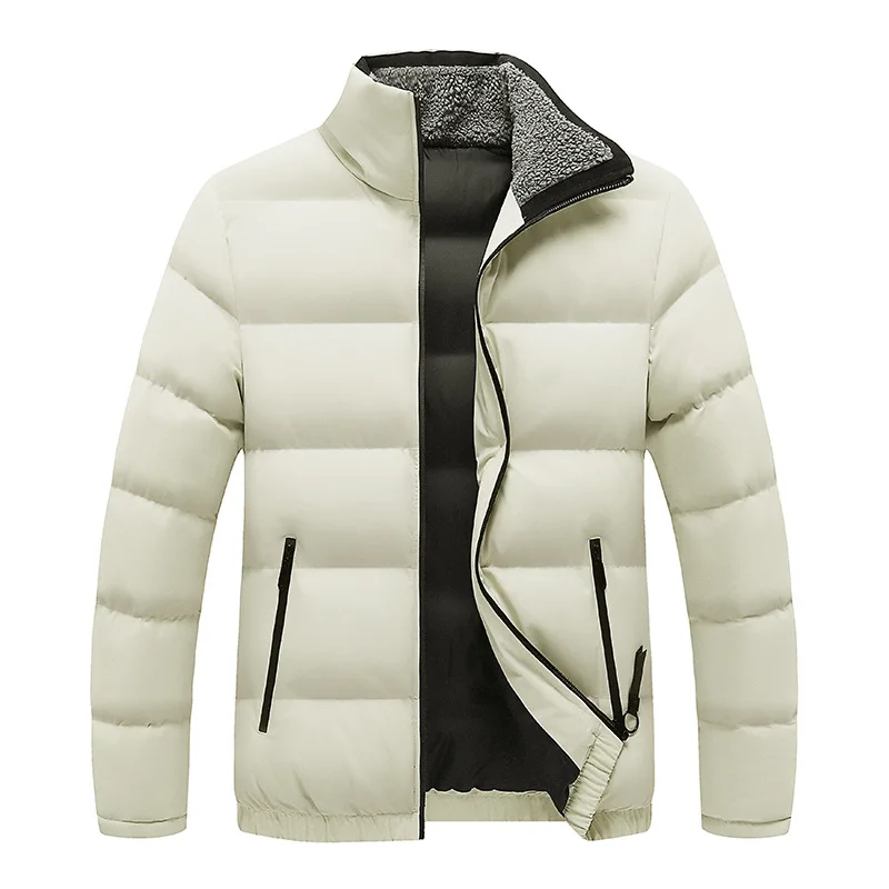 Men's Autumn Winter New Warm and Velvet Fashion All-match Down Jacket Thick Casual Cold-proof Warm Parker High-quality Jacket