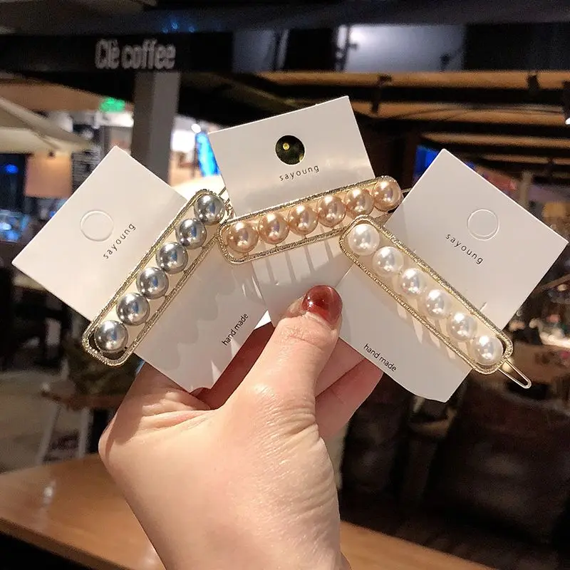 Заколка для волос с жемчугом и кристаллами | Красота здоровье