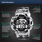 Часы наручные мужские цифровые, спортивные Водонепроницаемые светодиодные в стиле милитари, с силиконовым ремешком, с датой, секундомером, для дайвинга, 50 м