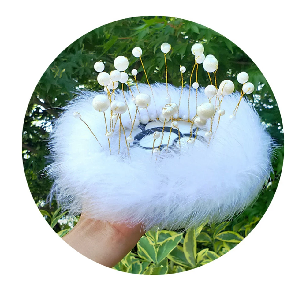 Нескользящий коврик с большими перьями и жемчугом Нескользящая подушка