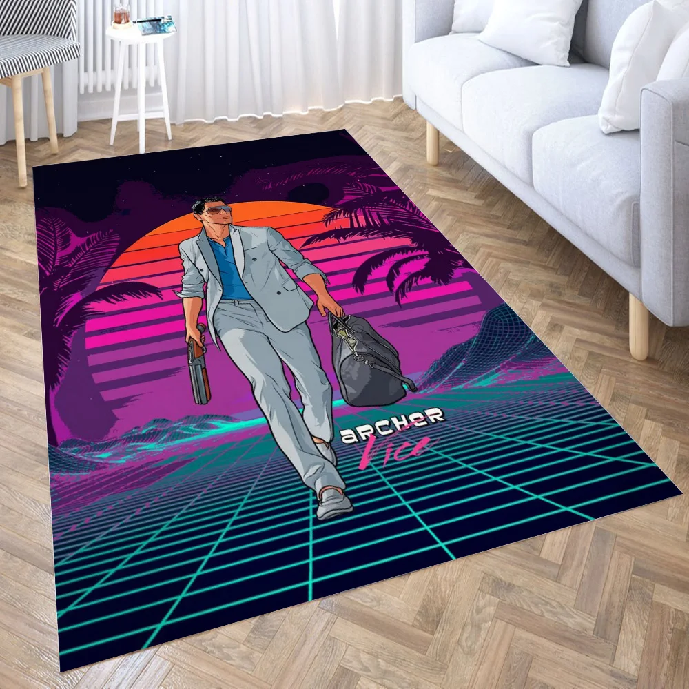 

Старый vibes Archer тисненый ковер для гостиной 3D, мебель для зала, напольный коврик для ванной, Аниме Коврик для зоны подростков, декор для спальн...