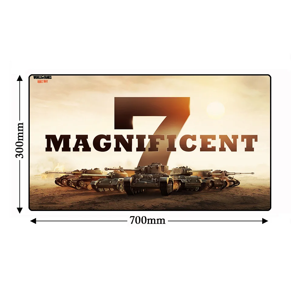 Pbpad 70X40 см игровой коврик для мыши World of Tanks большой резиновый с запирающимся краем