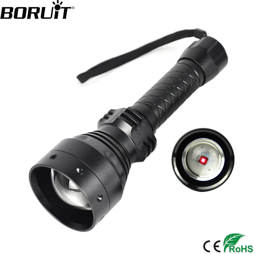 BORUiT T67 инфракрасный ИК 850nm ночного видения Zoom СВЕТОДИОДНЫЙ фонарик Открытый Охота портативный фонарь 18650 водонепроницаемый фонарь